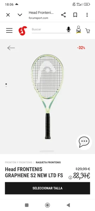Raqueta Frontenis Head Graphene S2