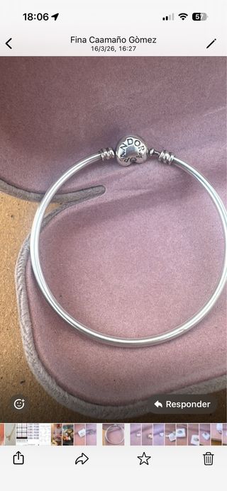 Pulsera Rígida Pandora Plata