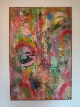 Cuadro abstracto multicolor