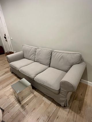 Sofá 3 plazas beige desenfundable IKEA