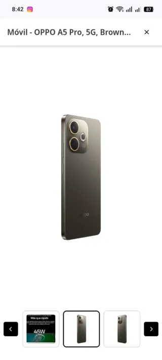 Móvil OPPO A5 Pro 5G Marrón