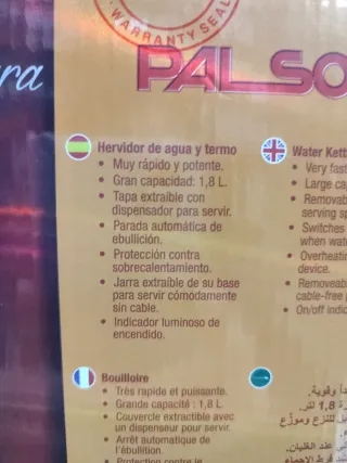 Termo eléctrico Palsson Sahara 1.8L