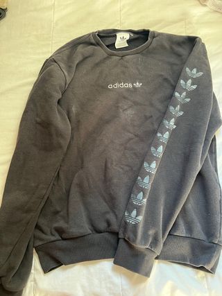 Sudadera Adidas Negra y Gris