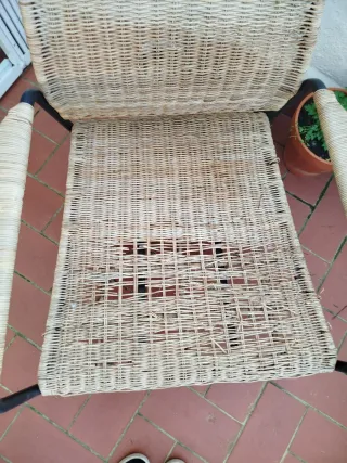 2 Sillas ratán terraza Ikea Ulriksberg