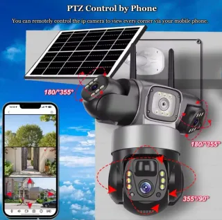 Cámara Solar 4G con 3 lentes.