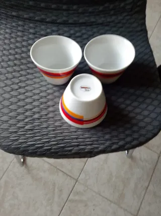 Set 3 Ciotole Porcellana Vintage Multicolore