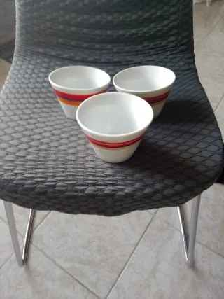 Set 3 Ciotole Porcellana Vintage Multicolore
