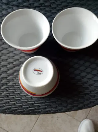 Set 3 Ciotole Porcellana Vintage Multicolore