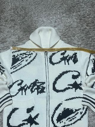 Corteiz Cárdigan con cremallera y logo