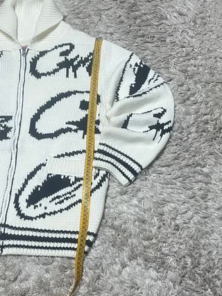 Corteiz Cárdigan con cremallera y logo