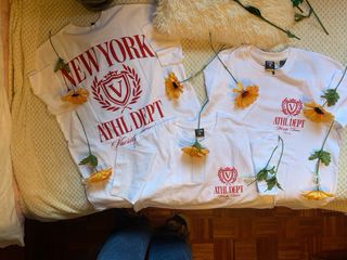 Camisetas chic blancas y azules Chic@s