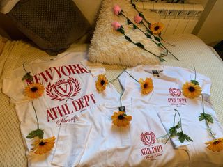 Camisetas chic blancas y azules Chic@s