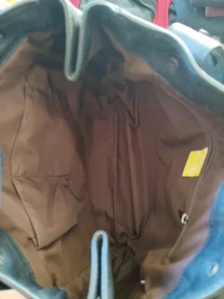 Bolso de Piel Mandarina Duck Negro