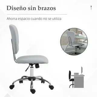 Silla de oficina giratoria gris