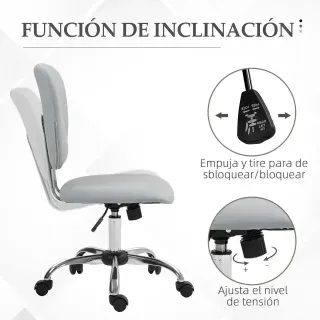Silla de oficina giratoria gris