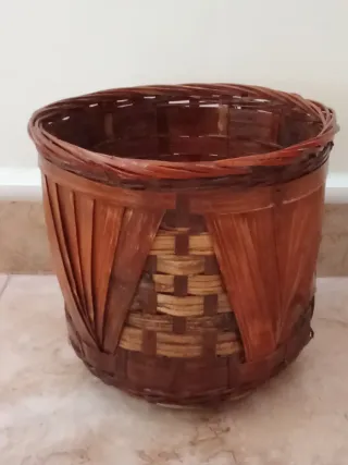 Conjunto 4 Maceteros Mimbre