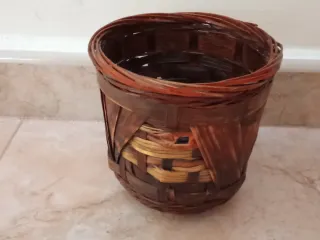 Conjunto 4 Maceteros Mimbre