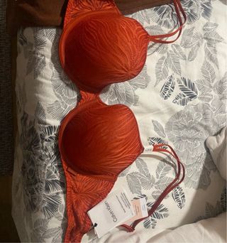 Sujetador Calvin Klein Rojo Talla 85D/32D