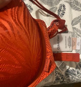 Sujetador Calvin Klein Rojo Talla 85D/32D