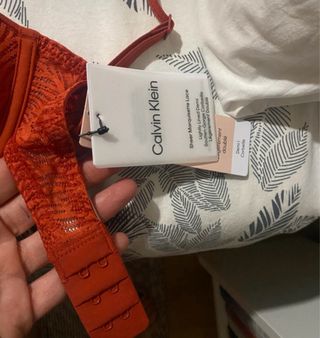 Sujetador Calvin Klein Rojo Talla 85D/32D