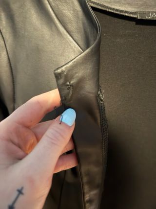 Giacca leggera ecopelle nera