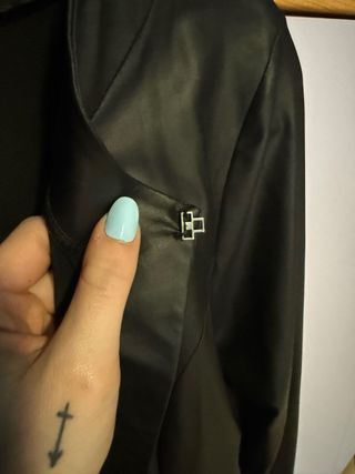 Giacca leggera ecopelle nera