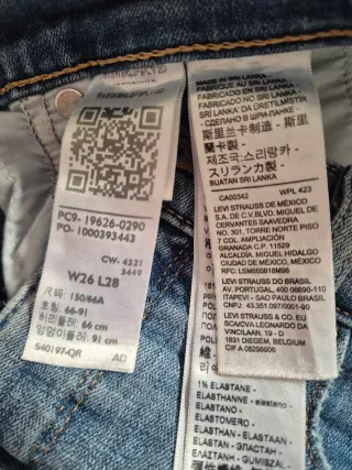 Vaqueros Levi's Mujer Azul Talla 26W 28L