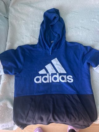 Sudadera Adidas Azul y Negra Talla S