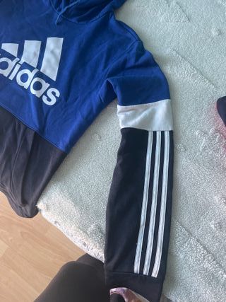 Sudadera Adidas Azul y Negra Talla S