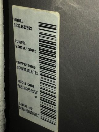 Nevera Samsung RB37J5325SS 376L Acero Inox