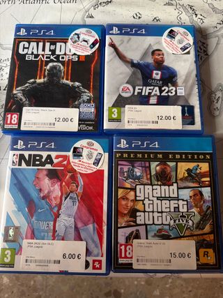 PS4 Juegos: Call of Duty, FIFA 23, NBA 2K22, GTA V