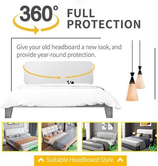 DUJUIKE Funda cabecero Cama, Protector de Funda de