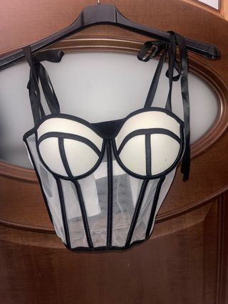 Corsetto donna pizzo e coppe