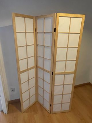 Biombo de madera 3 paneles