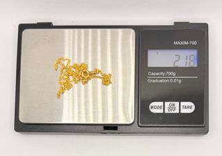 Cadena Singapur de oro de 18k, 2.18 g, 45.5 cm.