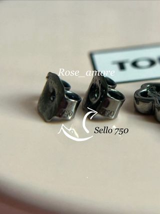 Pendientes Tous Oro 18k Diamantes Negros