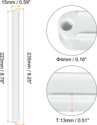 sourcing map 12 guías de cajón de 235 mm, rieles d