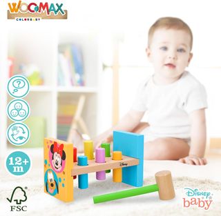 WOOMAX Juguete de Madera Martillo, para niños y ni