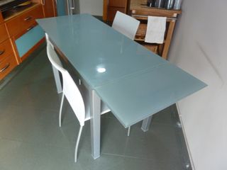 Mesa Cocina Extensible Cristal 70x100/170