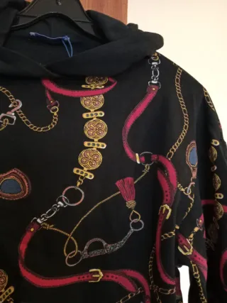 Felpa donna con stampa catene