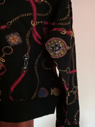 Felpa donna con stampa catene