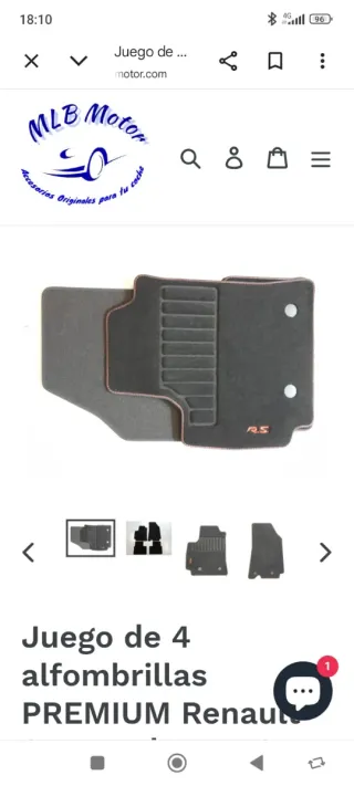 Juego 4 Alfombrillas Premium Renault