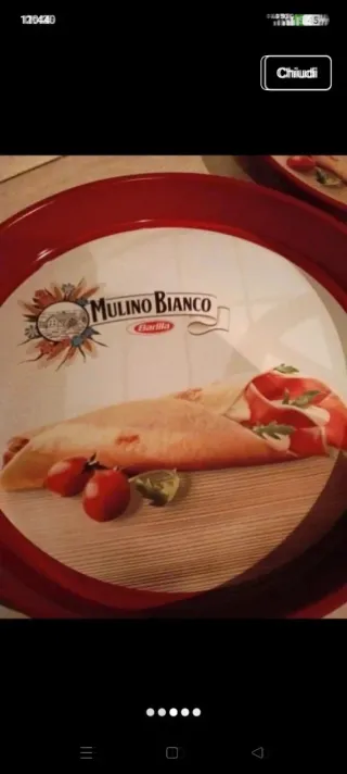 Set 3 Vassoi Mulino Bianco Rossi