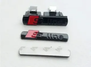 Logo Audi Sline  Parilla más 2 Emblemas Laterales