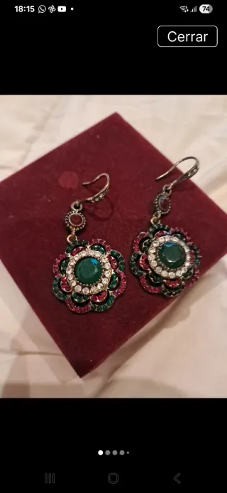 Pendientes de bisutería estilo retro bohemio turco