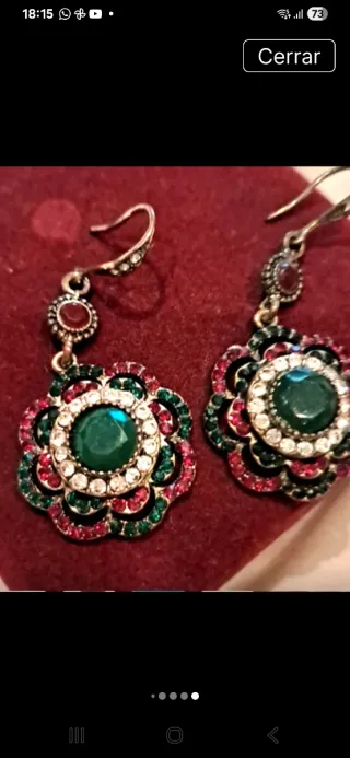 Pendientes de bisutería estilo retro bohemio turco