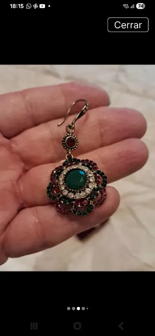 Pendientes de bisutería estilo retro bohemio turco