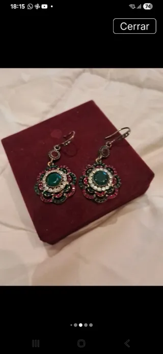 Pendientes de bisutería estilo retro bohemio turco