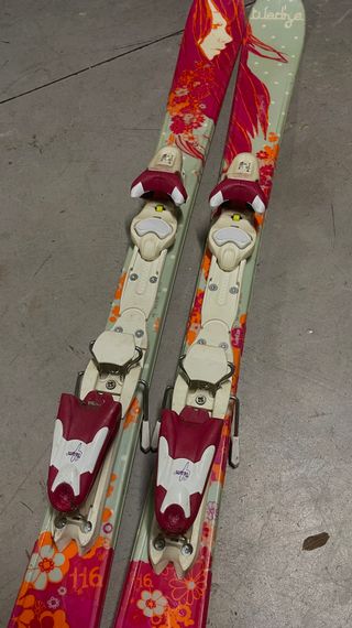Esquís junior 116 cm con fijaciones Team