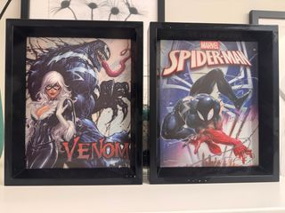 Cuadros 3D Marvel Venom y Spiderman